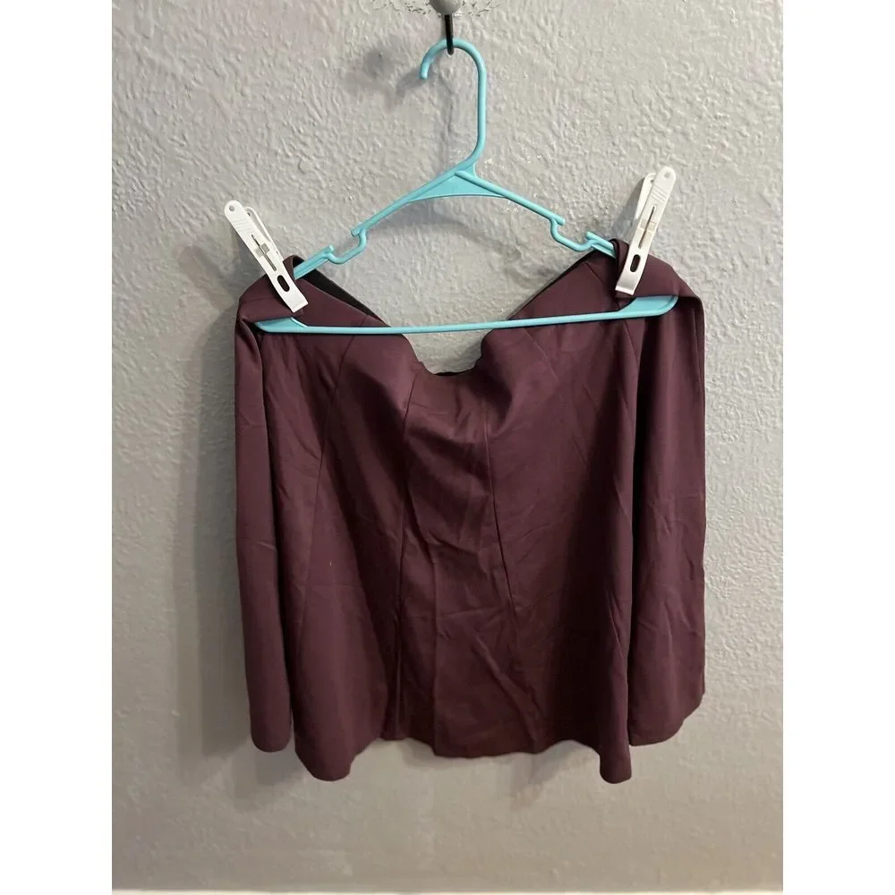 Torrid Skirt Womens 2‎ Maroon Pull On Elastic Waist  Skate
